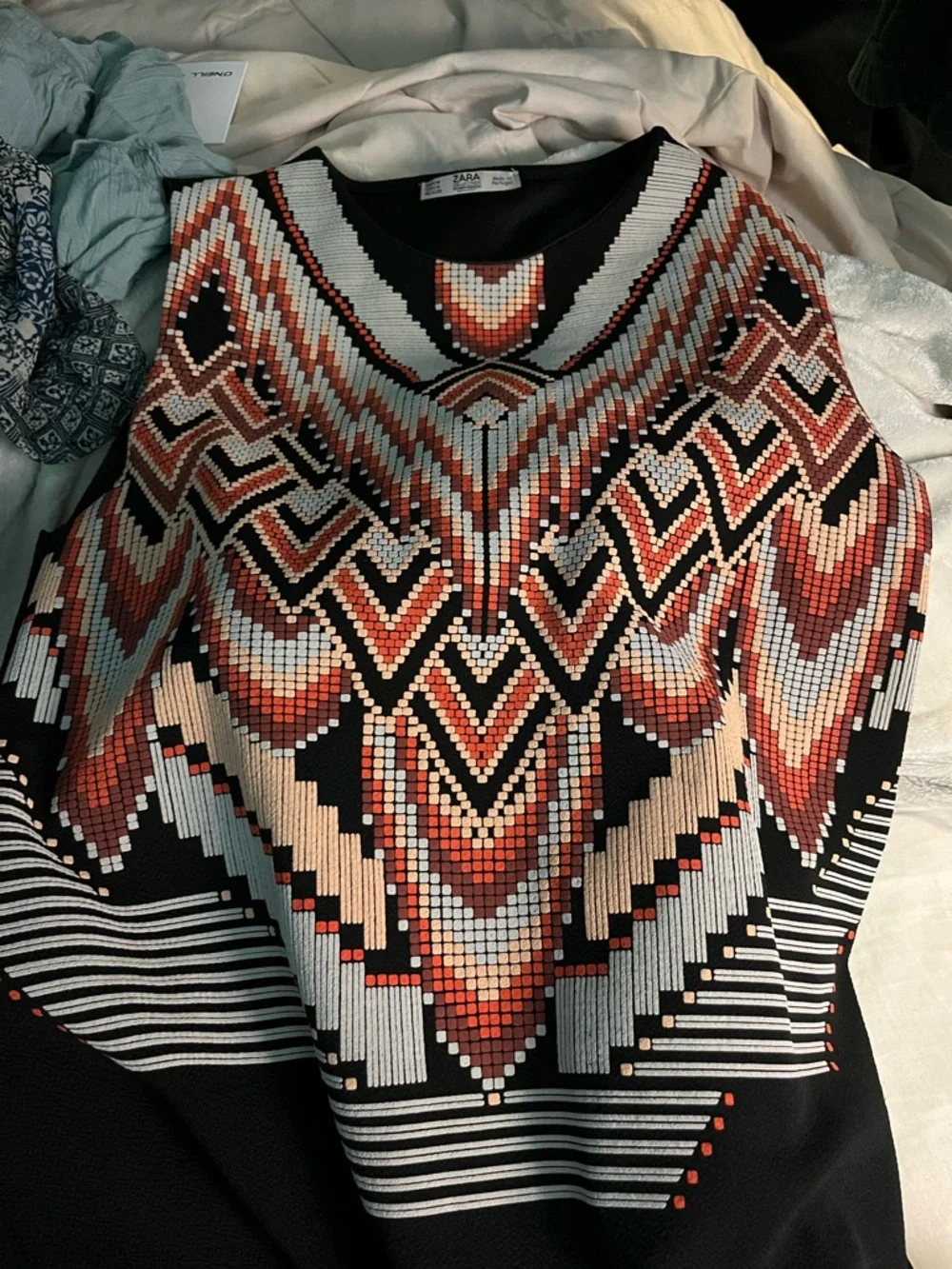 Zara Aztec Print Stretch Knit Sheath Dress - Picture 7 of 12